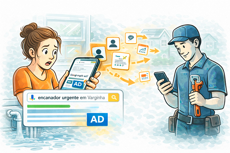 Anúncios no Google Ads para serviços urgentes locais
