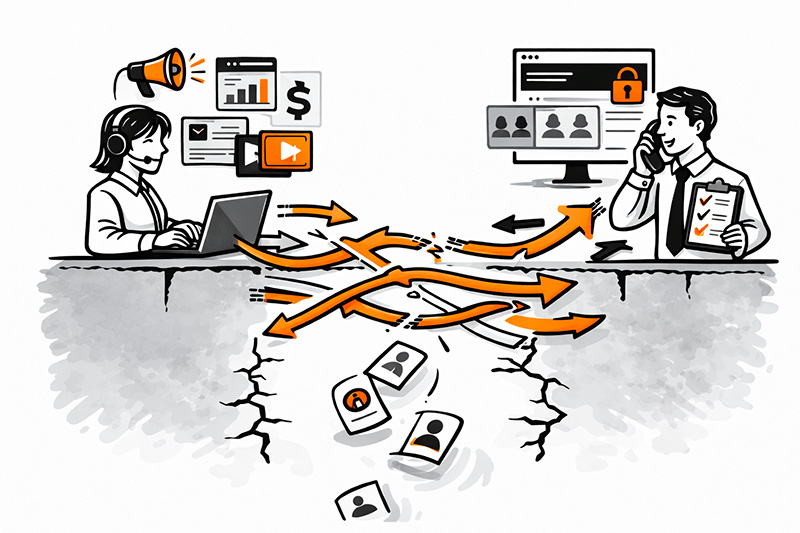 Desalinhamento entre marketing e vendas